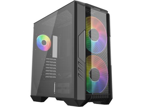 CM HAF 500 Black ARGB Mid Tower, Glass