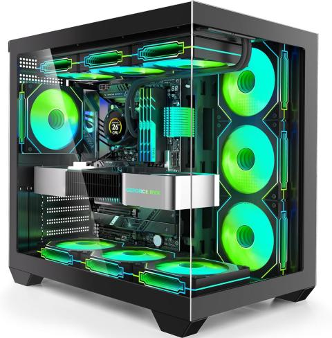 Panorama H4 Case w/ 7 Infinity Mirror Fans Black