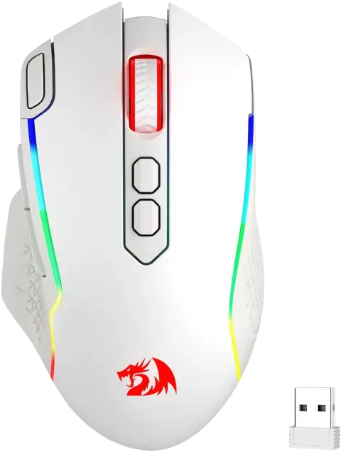 RD10 Wireless Gaming Mouse RGB Backlit White