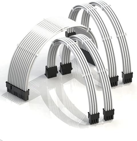 VIP White Braided Cables w/ Cable Comb Kit