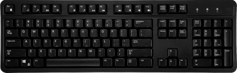 Black Windows Keyboard, 104 key