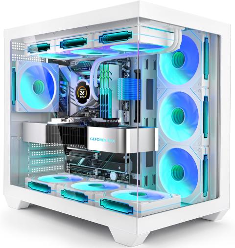 Panorama H4 Case w/ 7 Infinity Mirror Fans White